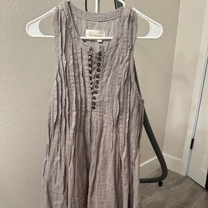 NWT Anthropologie Sleeveless Linen Mini Dress